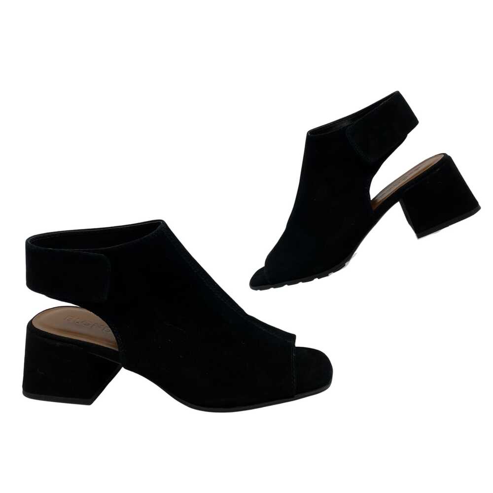 Blondo Black Suede Open Toe Heels | Women’s Size 8